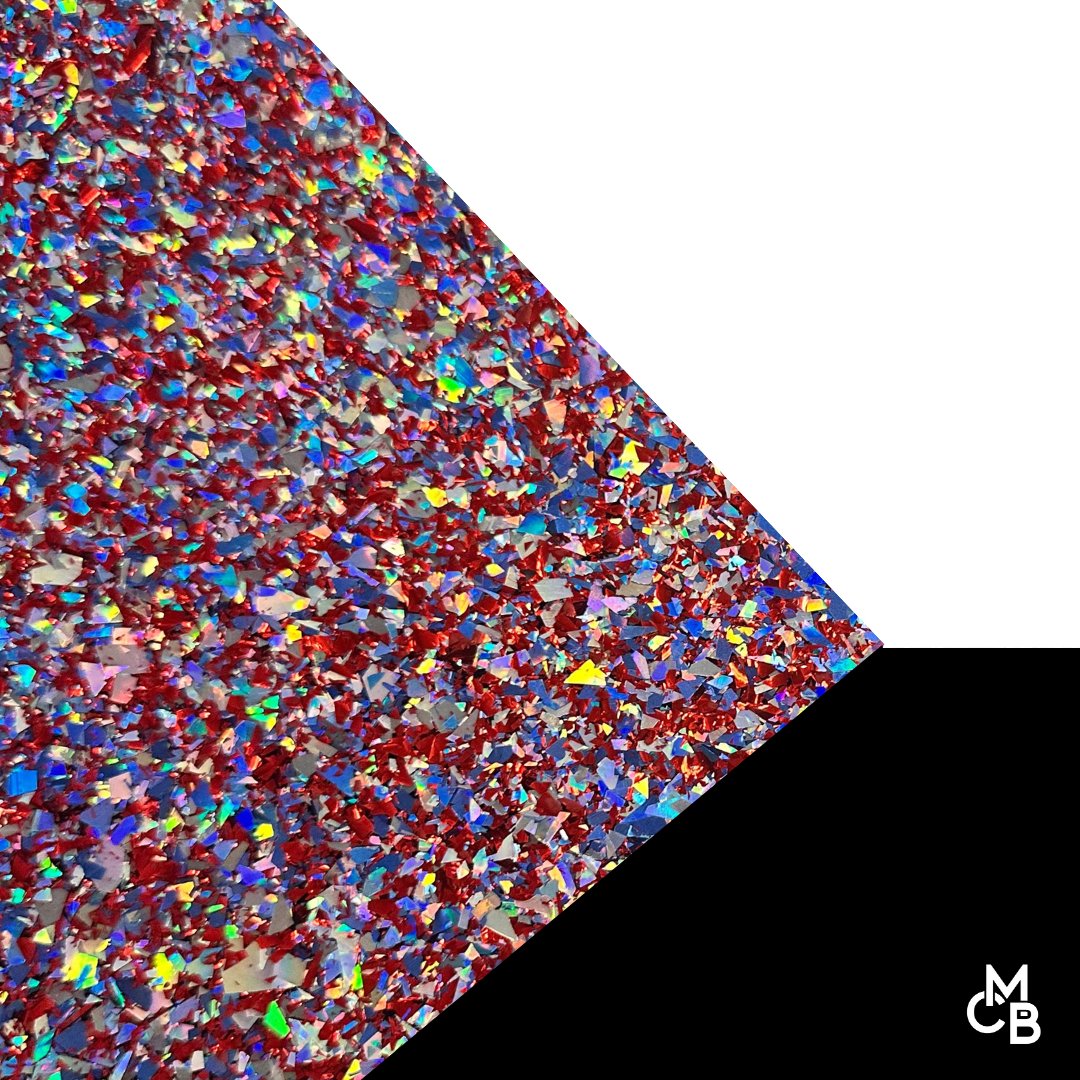 1/8" Patriotic Flake Glitter Cast Acrylic Sheets - Acrylic Sheets